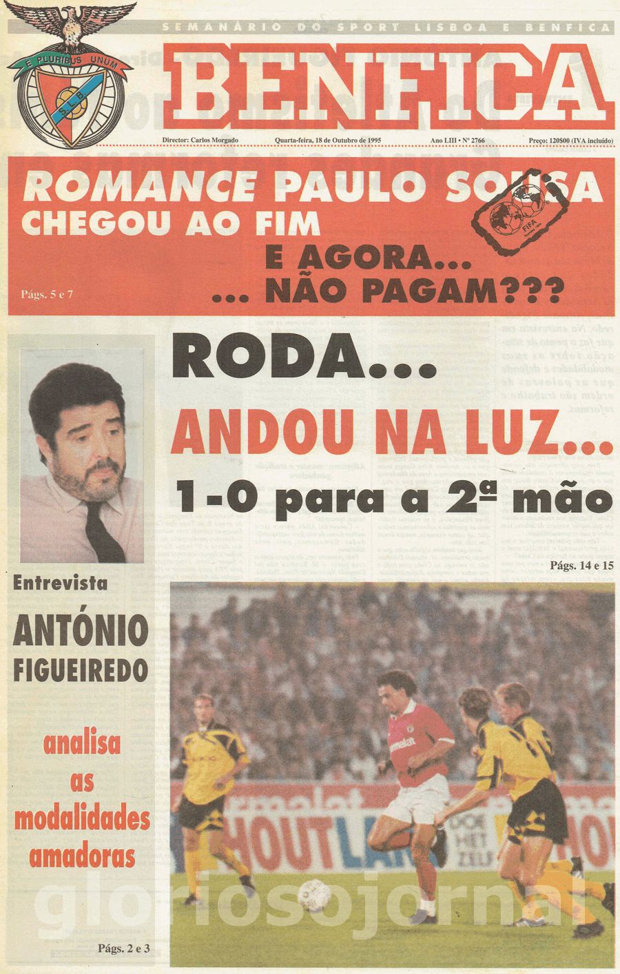 jornal o benfica 2766 1995-10-18